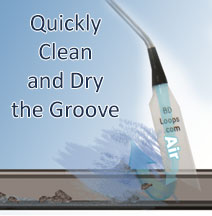 Use an Air Wand to Clean and Dry the Saw-Cut Groove