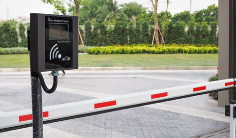 wireless parking management system machine and automatic gate barrier