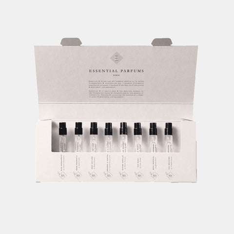 essential parfums discovery sample set kit box