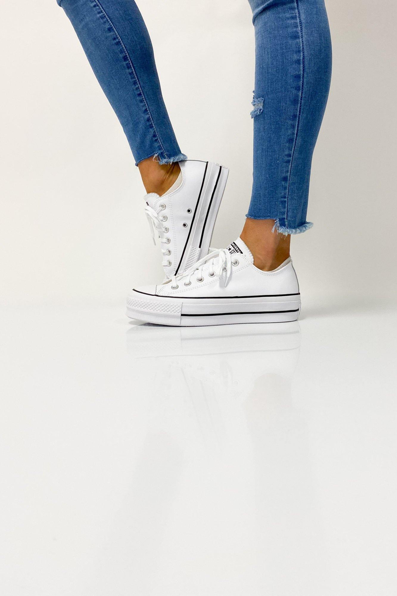 converse lift white leather