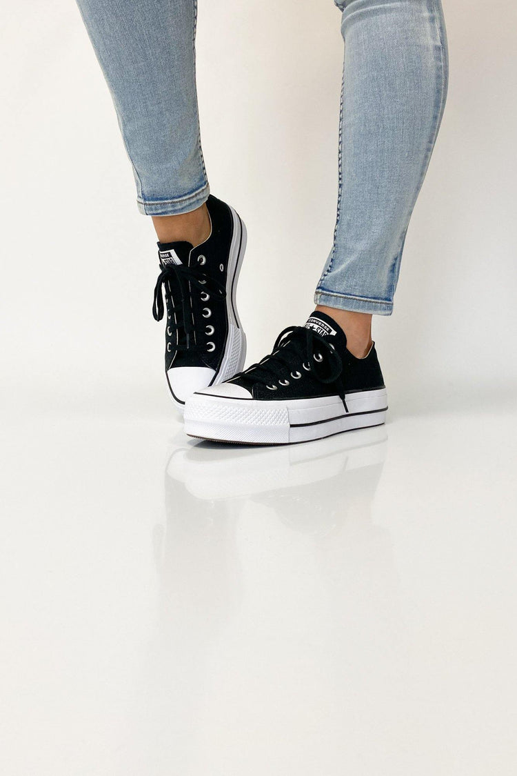 Exclusión Botánica margen Converse Chuck Taylor All Star Lift Low Black | Shine On NZ