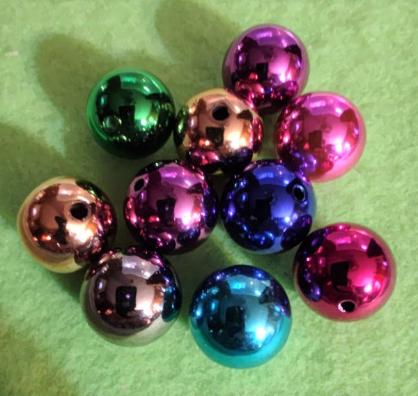 16mm USA Confetti Rhinestone Beads 20pc
