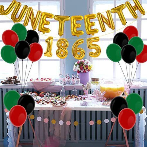 Happy Juneteenth balloon decorations