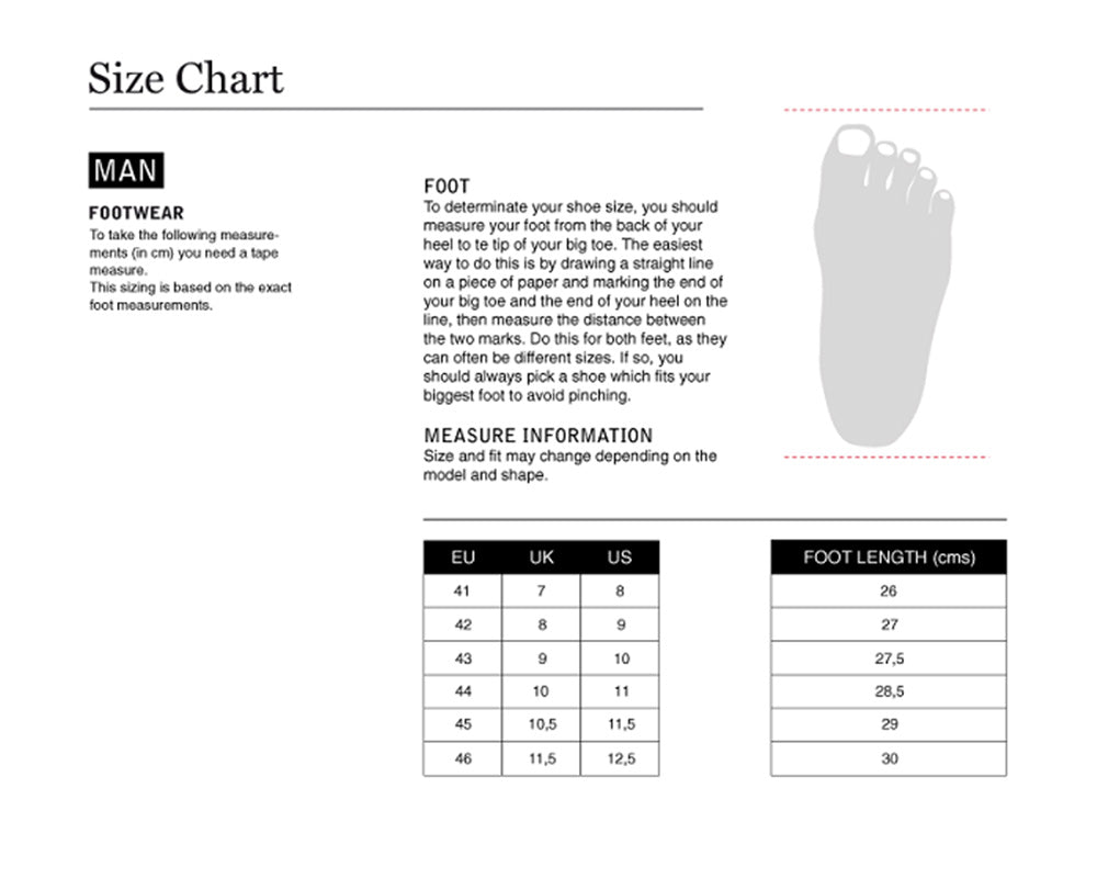 Replay Size Chart