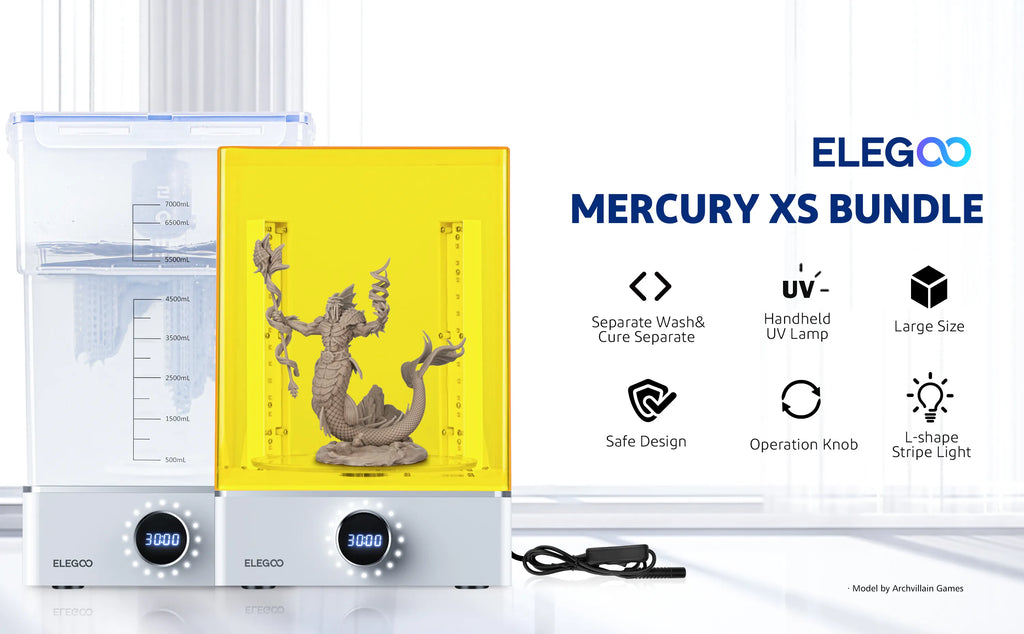 Elegoo 洗浄機・二次硬化機セット 『Mercury XS』 – 3Dプリンターとレジンフィラメントの通販・購入はSK本舗