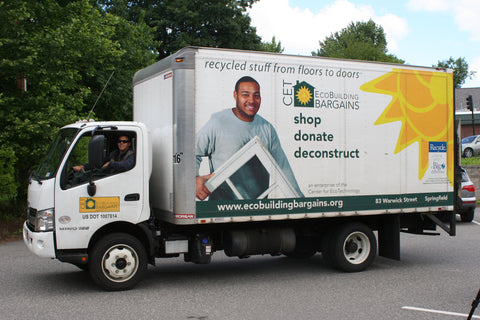 The EcoBuilding Bargains truck which accepts donation