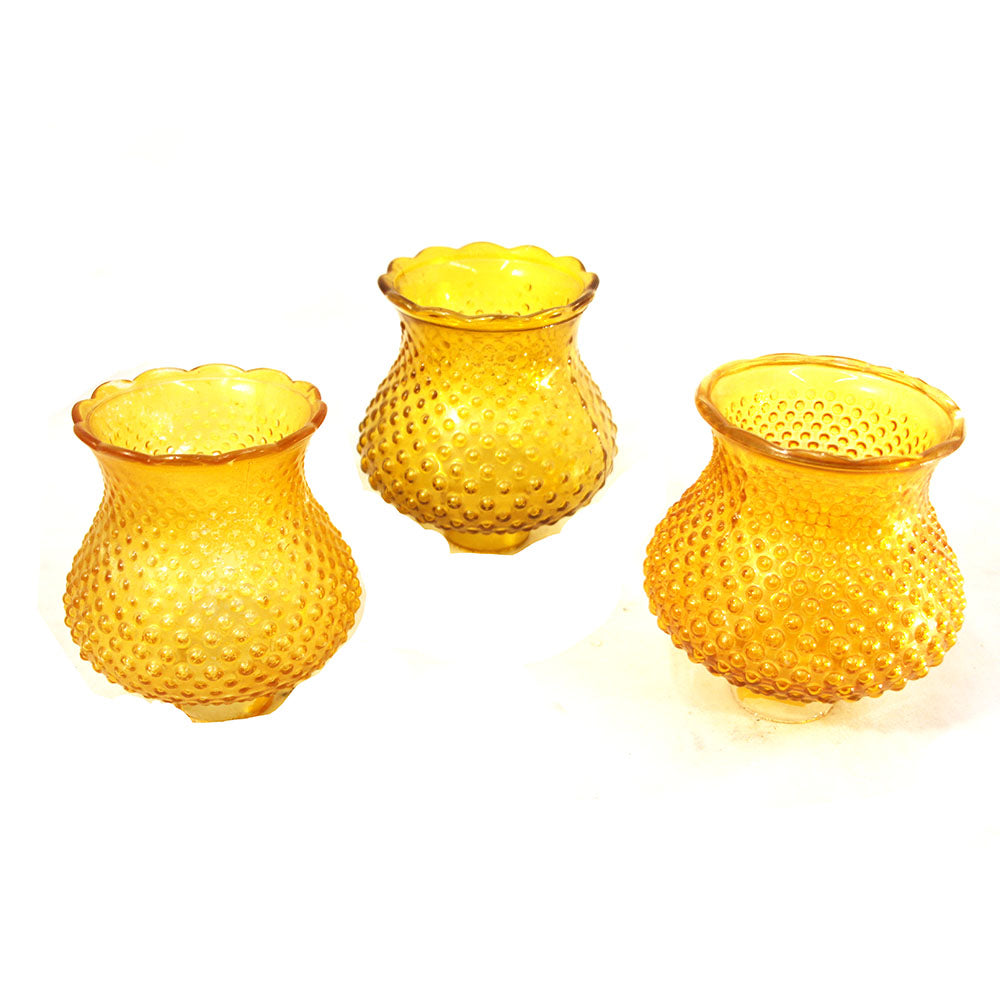 amber hobnail lamp shade