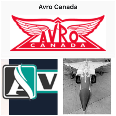 AVRO logos and the AVRO arrow airplane