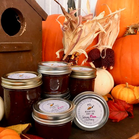 Jars of Spicy Plum Chutney