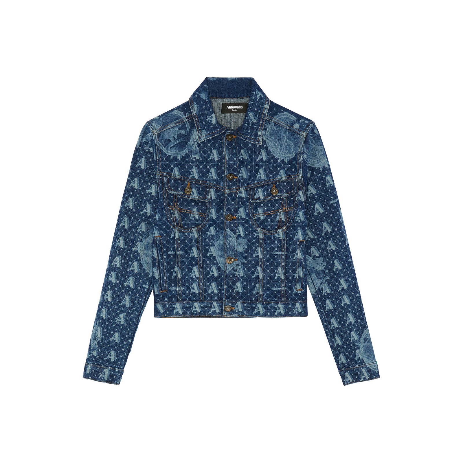 Supreme x Louis Vuitton Jacquard Denim Trucker Jacket Blue Men's