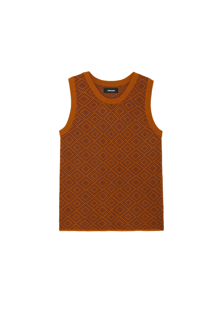 Ahluwalia – Kingpin Knitted Vest Brown - Size L