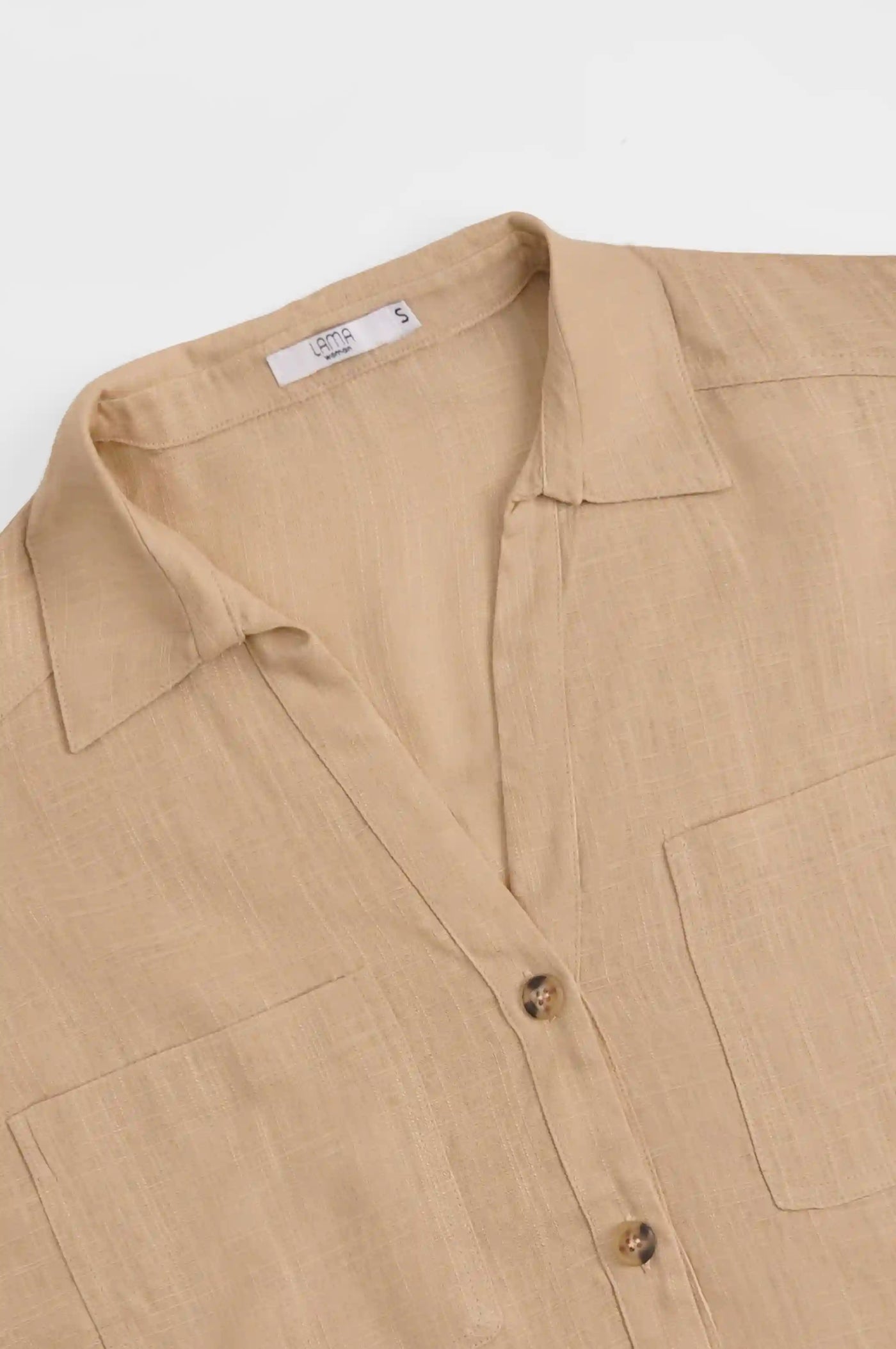 Khaki Basic Button Down Shirt