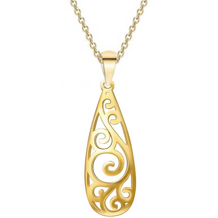 FRENELLE Jewellery | Gold Maori Koru Necklace | Online NZ - Frenelle