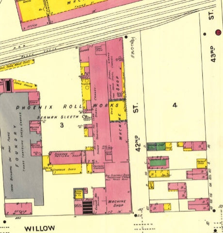 1905 Sanborn Map of 100 43rd Street, Pittsburgh PA 15201