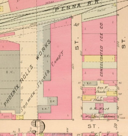 1914 G.M. Hopkins Map of 100 43rd Street, Pittsburgh PA 15201