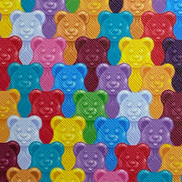 Gummy Bears Printed Faux Leather