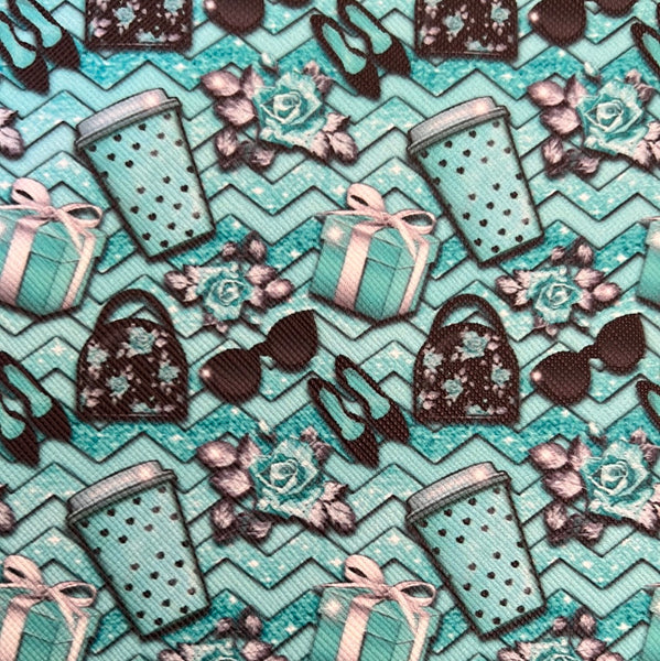 tiffany blue chevron pattern