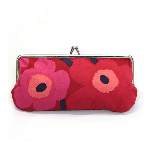 Marimekko Mini Unikko Pattern Clasp Cotton Purse Pouch Glasses Case Ac