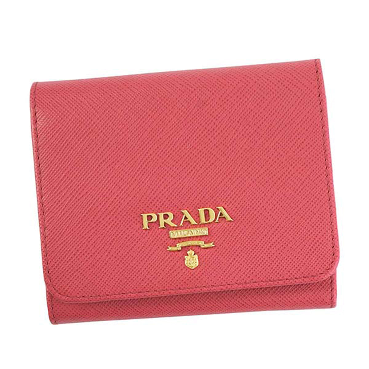 プラダ prada 未使用 折財布 コンパクト ミニ財布サファイアーノ ロゴ