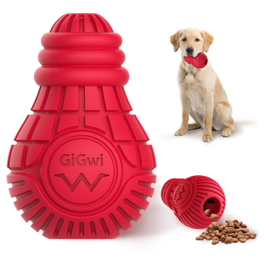 Gigwi gigwi dog toys for aggressive chewers, interactive treat dispensing dog  toys to chase and chew, durable and natural rubber do