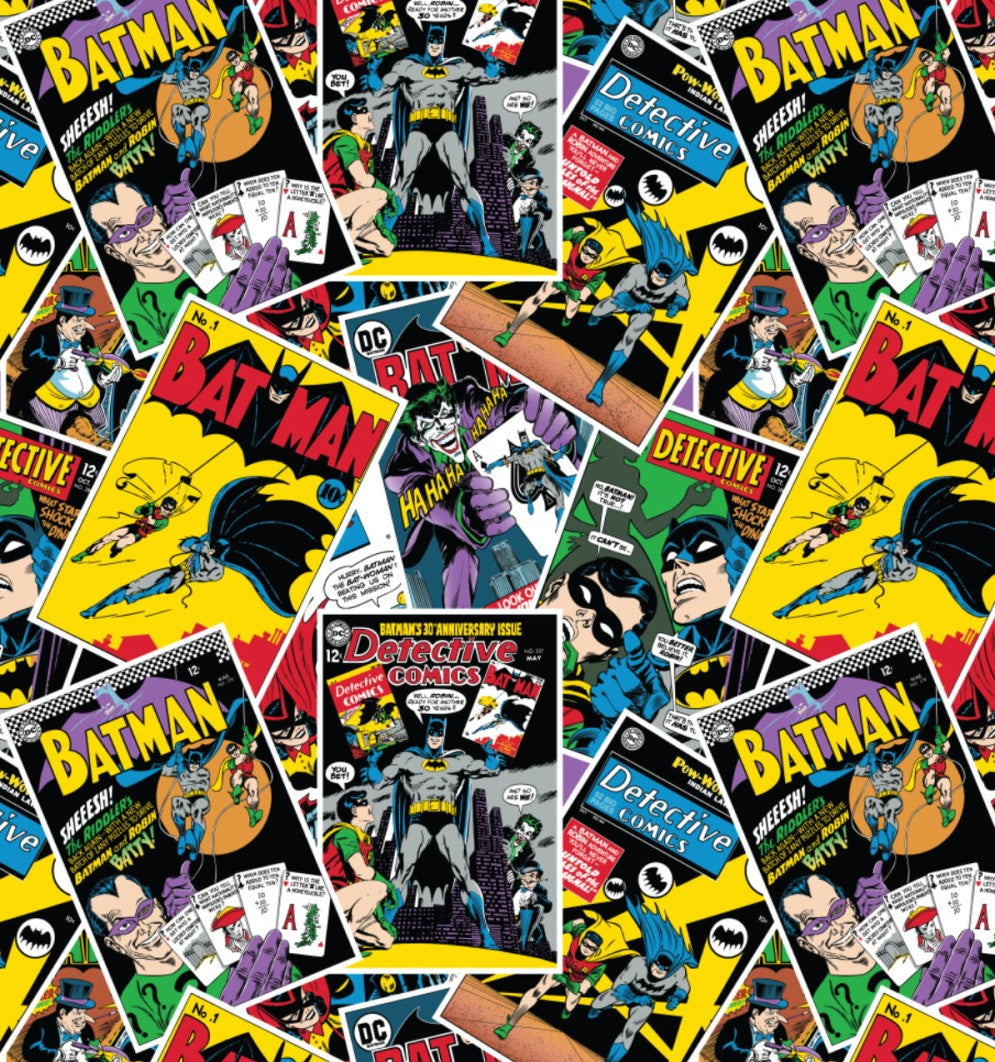 Batman Comic Stack Toss 100% Cotton Fabric – CraftsFabrics