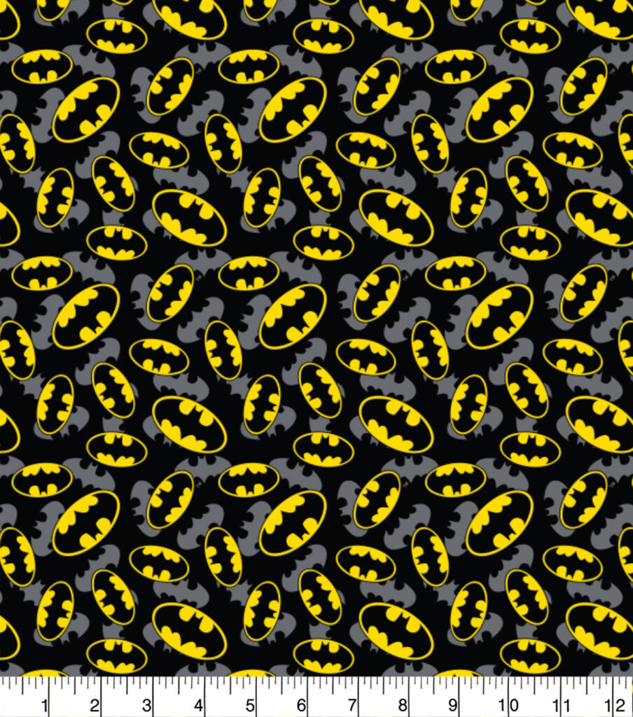 DC Batman Logo Overlay 100% Cotton Fabric – CraftsFabrics