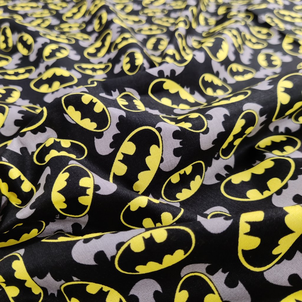 DC Batman Logo Overlay 100% Cotton Fabric – CraftsFabrics