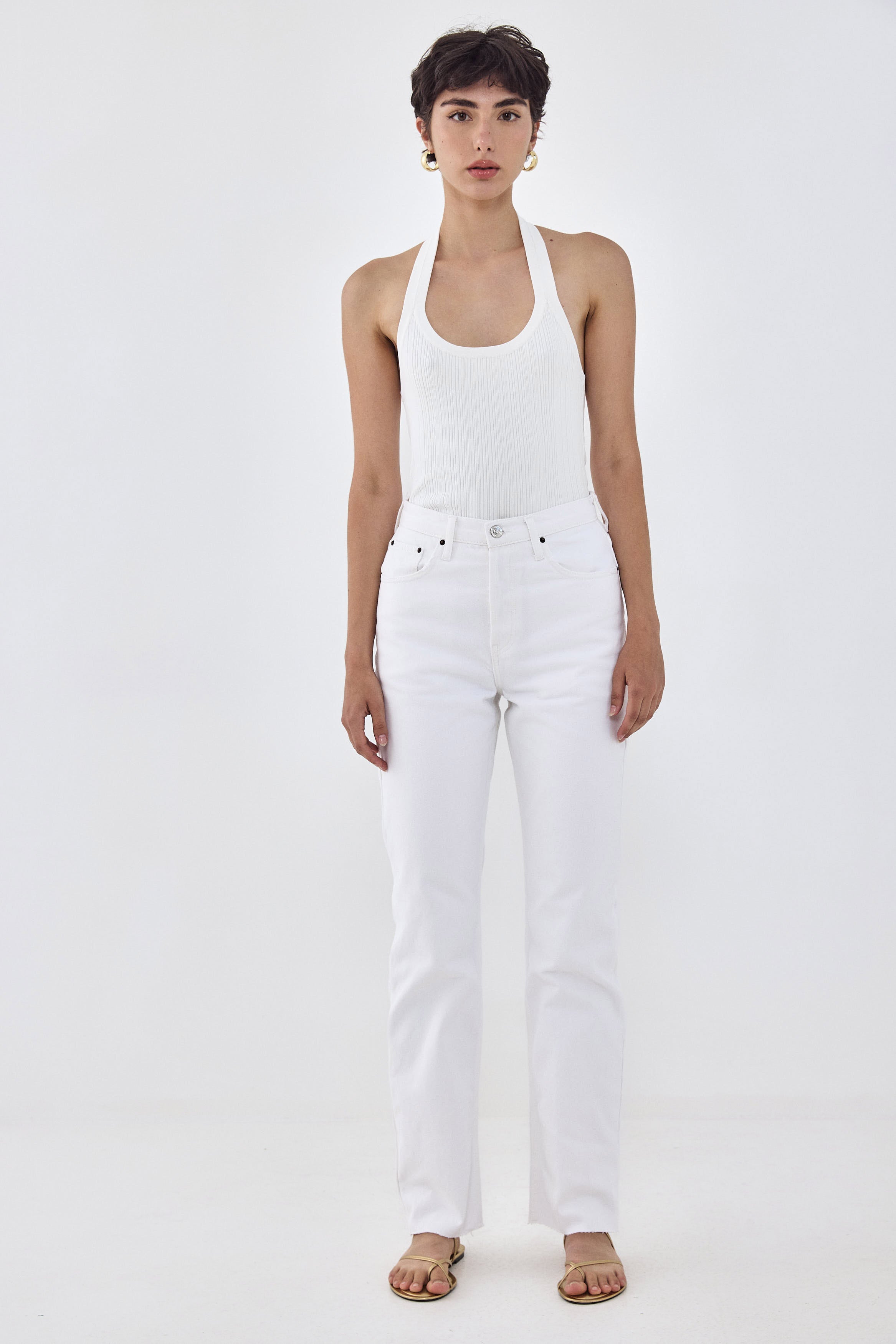 No.6| High Waist Straight Full Length Denim - Dé Rococo product image