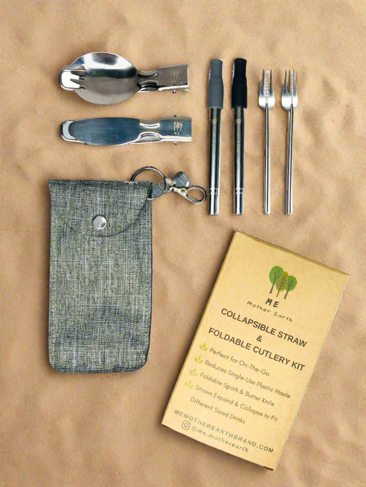 Collapsible Straw and Cutlery Set – me.motherearth