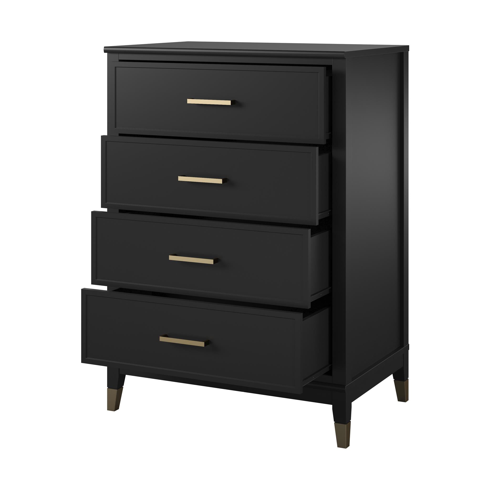 COSMOLIVING WESTERLEIGH 4 DRAWER DRESSER BLACK – Dorel Home Europe