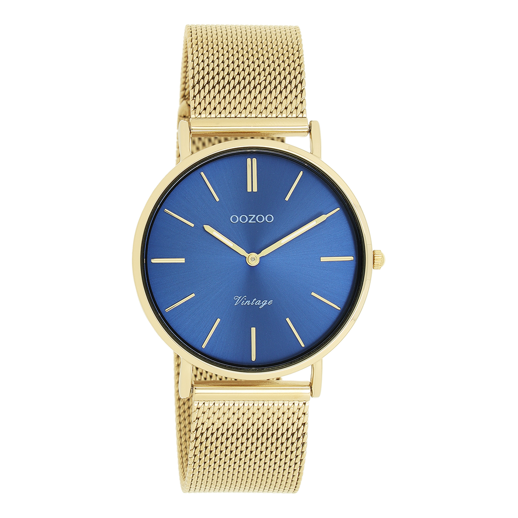 OOZOO Classics Vintage coloured & gold watch C9910 strap