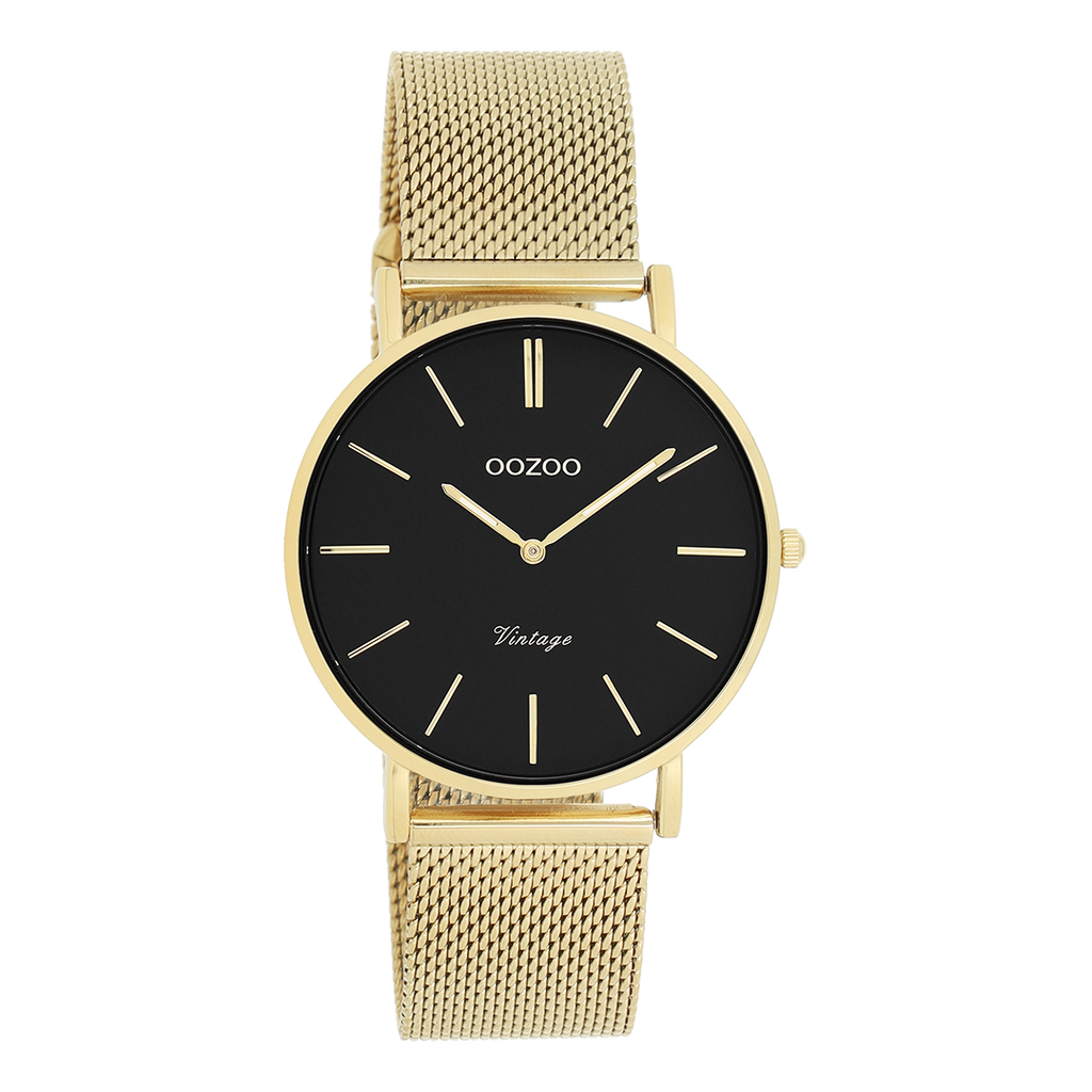 OOZOO Vintage Classics C9910 gold coloured watch & strap | Quarzuhren