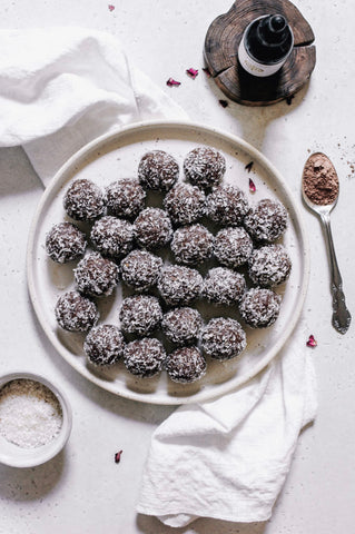 wild bloom botanicals aphrodisiac bliss balls recipe root to sky kitchen