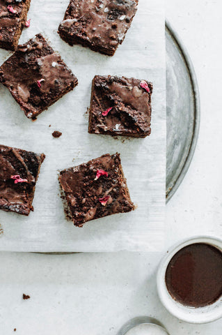 cosmic gingerbread sweet potato brownies recipe wild bloom botanicals