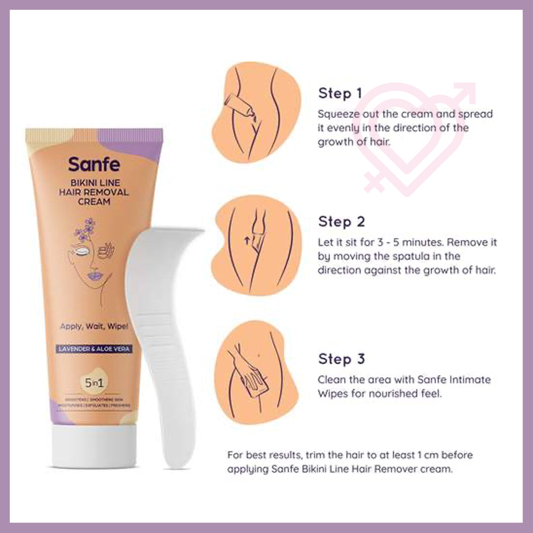 Bikini Line Hair Removal Cream  Sanfe