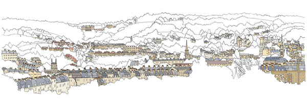 Bath Cityscape illustration by Emily Ketteringham