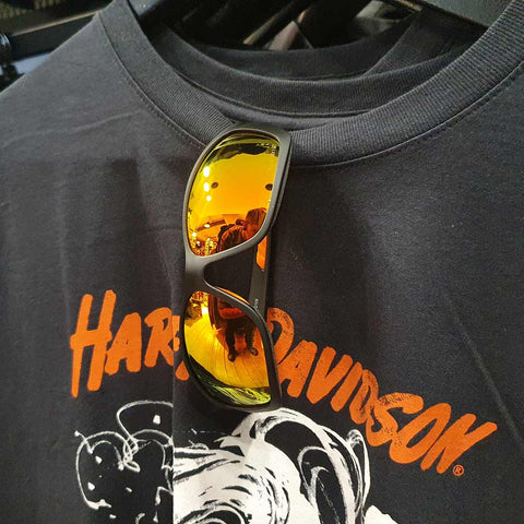 Harley-Davidson® Men's Silencer Sunglasses, Orange Lens/Matte Black Frame