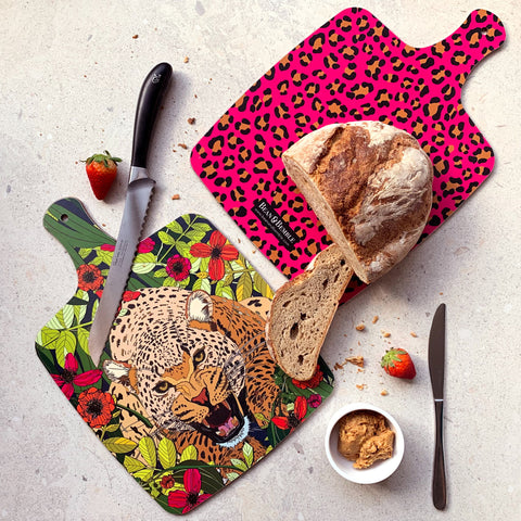 leopard print chopping board, leopard board, kitchen accessories, leopard print kitchen, home accessories