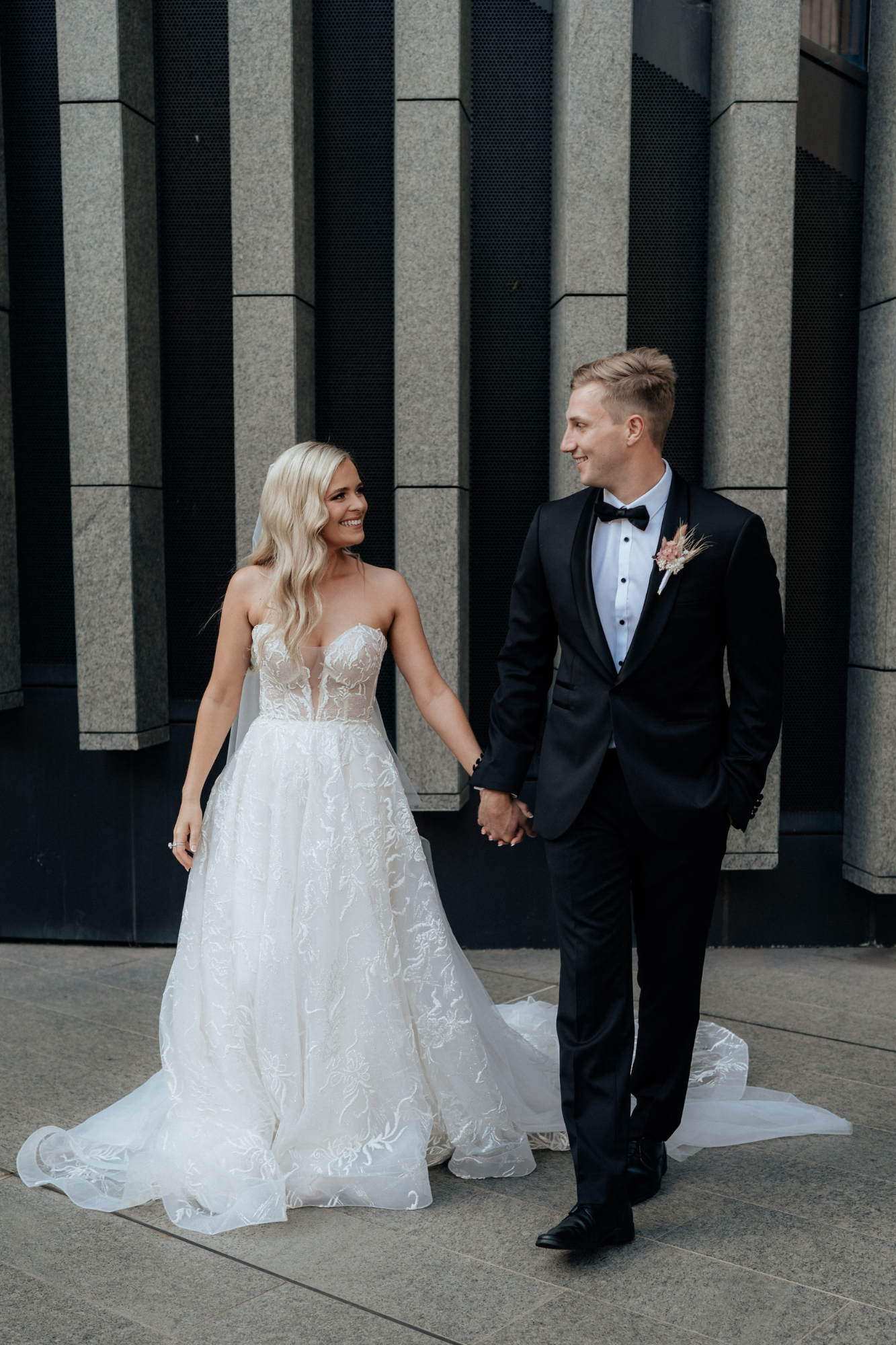 Erin wearing custom oli gown