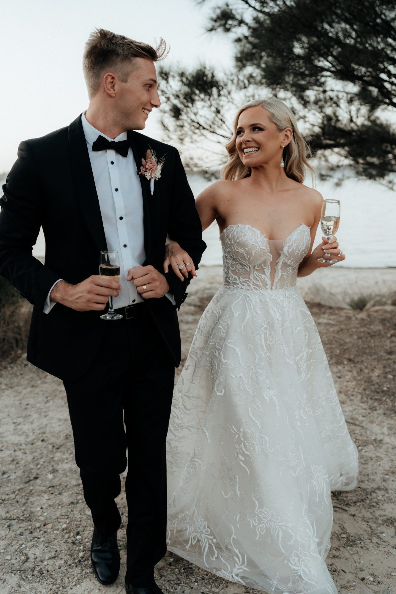 Erin wearing custom oli gown