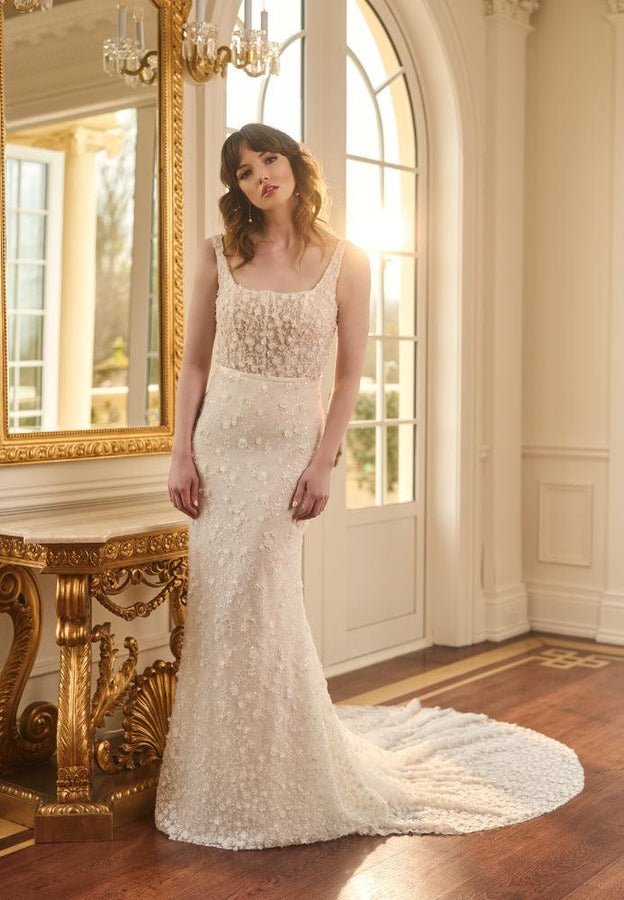 Fit-N-Flare Lace Wedding Dress | JESSICA COUTURE | KRISTY – Jessica Couture