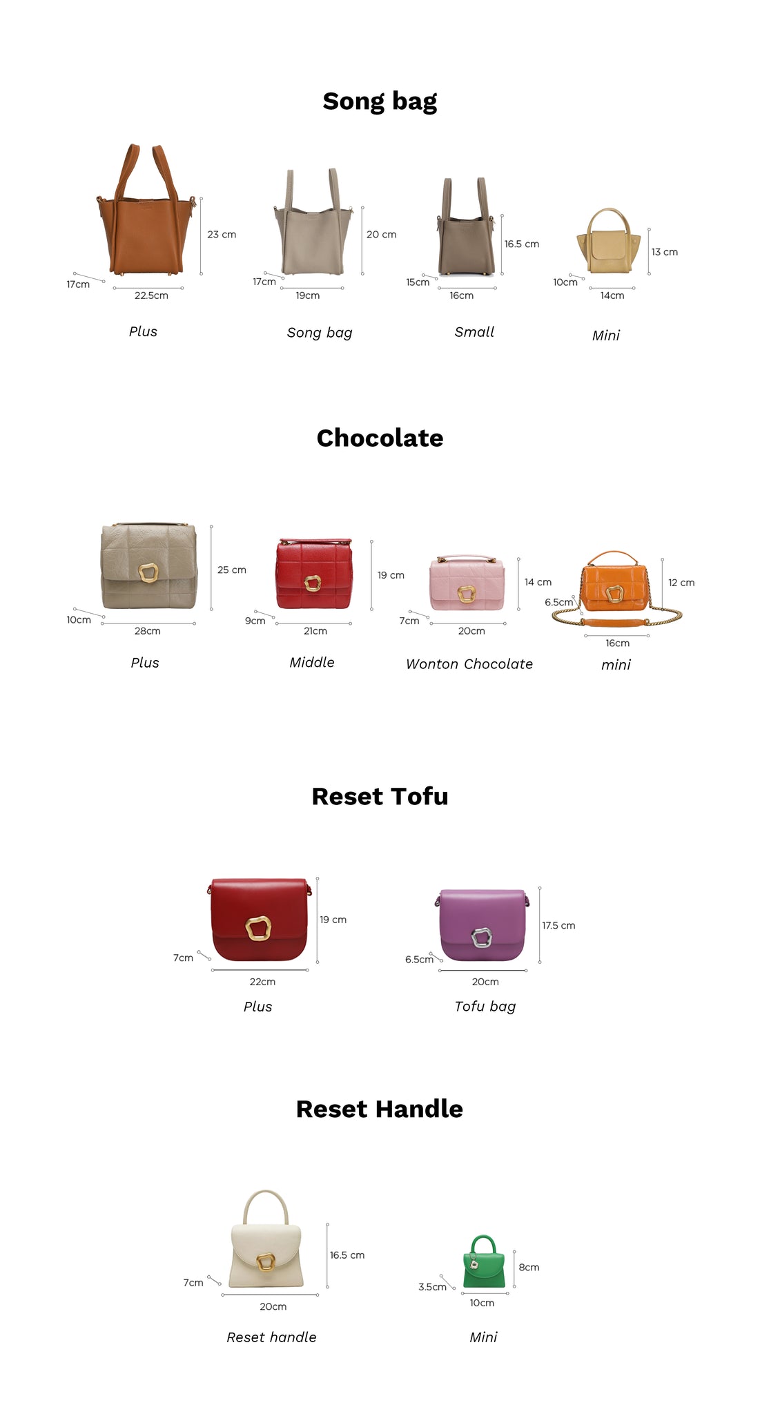 Comparison of bag – Songmont