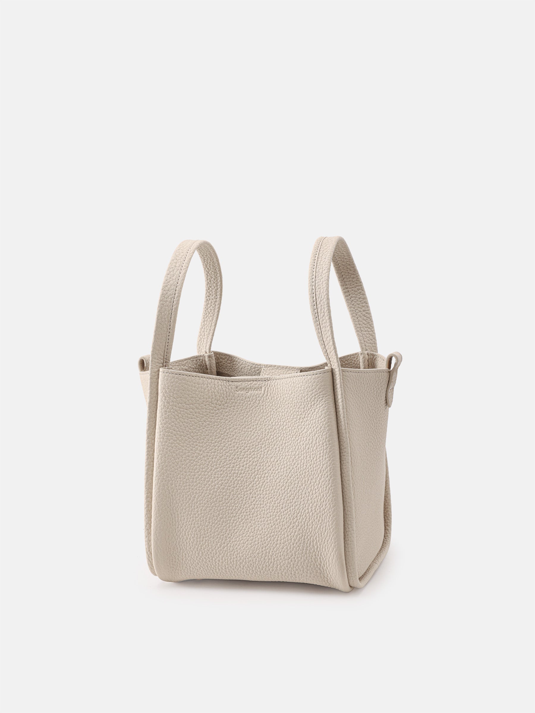 Leather Bucket Bag | Cream Apricot Medium Song Bag | Songmont