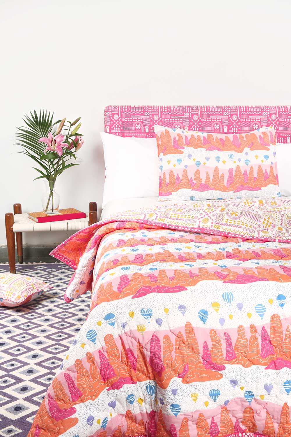 Colourful Summer Bedding in Fresh Prints - Unique AC Quilt and Rajai