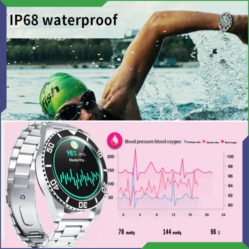 Stainless Steel Smartwatch Loaded With Fitness Tracking Apps, Bluetooth, Productivity Tools & More