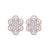 Flower-shaped earrings in white gold with white diamonds of 2.67 ct in weight