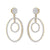Chandelier earrings in white gold with white diamonds of 4.97 ct in weight