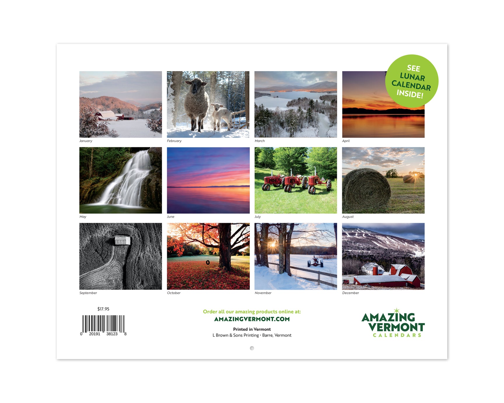 2023 Vermont Wall Calendar | Amazing Vermont Calendars