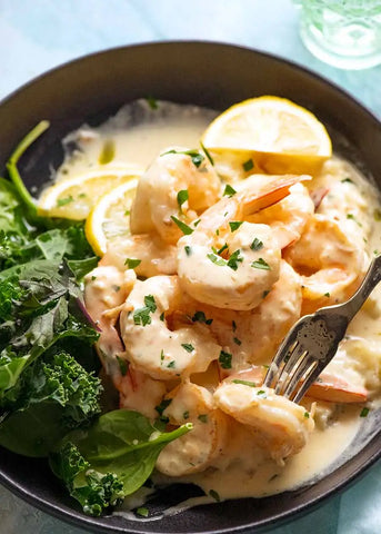 Creamy Garlic Prawns