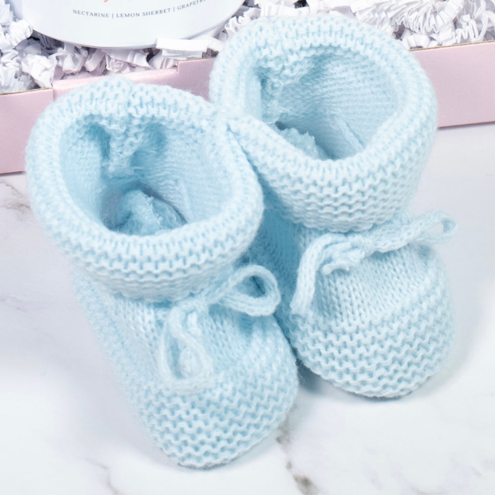 
            
                Load image into Gallery viewer, Blue Knitted Baby Booties
            
        